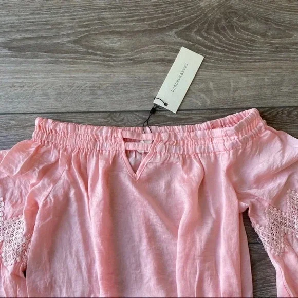 MWT Dance & Marvel Breezy Off Shoulder Babydoll Mini Dress - Picture 5 of 11